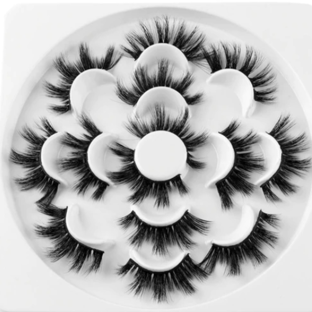 7 Pairs 6D lashes  Mink Fur Wispy Eyelashes